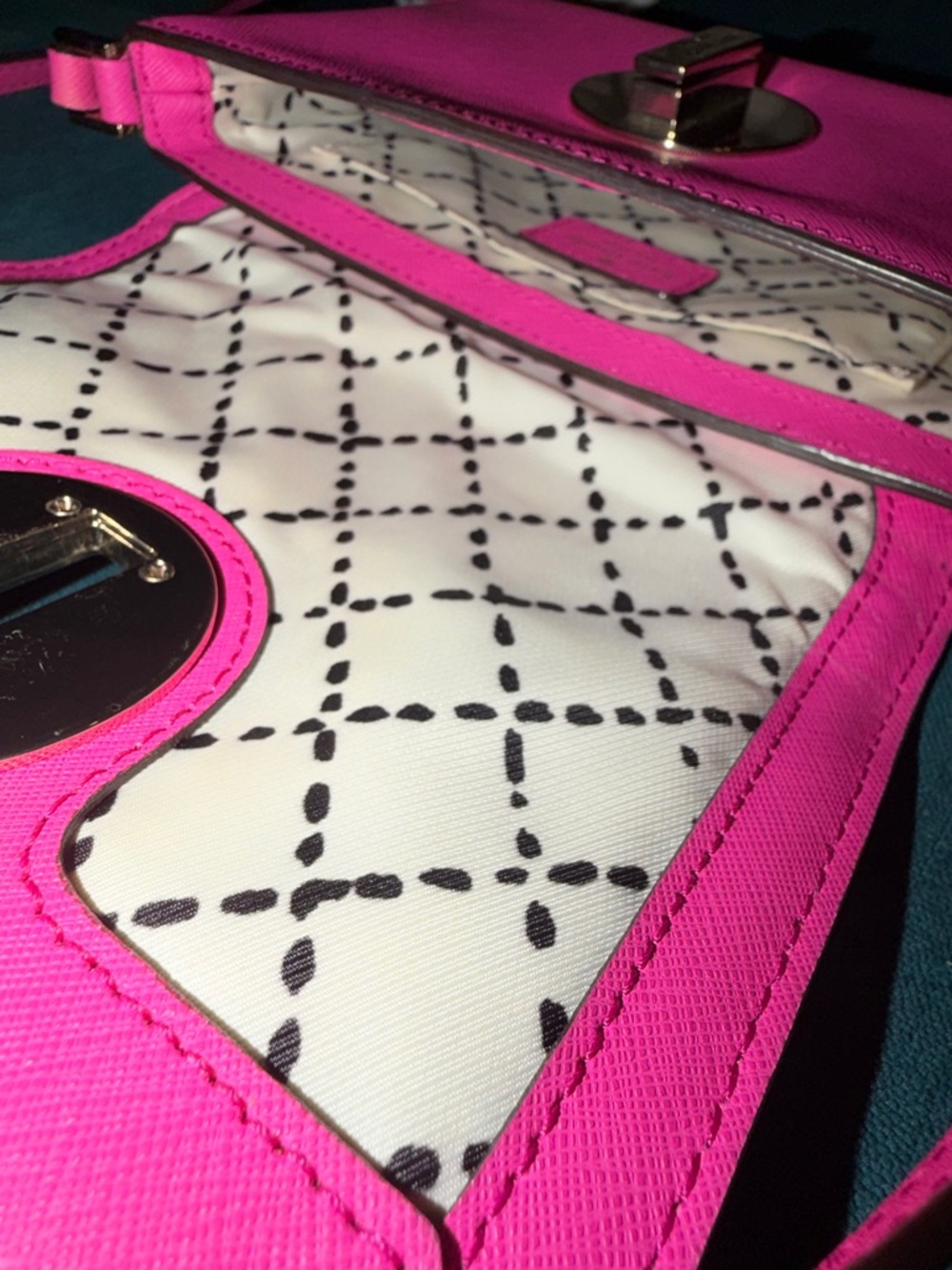 Kate Spade Hot Pink Mini Crossbody bag with flawless long strap - one flaw🩷 - Picture 15 of 16